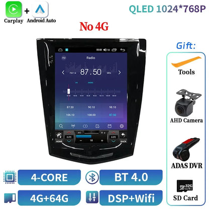 9.7inch Android 14 For Cadillac Ats Xts Cts Srx 2013-2018 Car Radio Multimedia Navigation 4G GPS Wireless Carplay Screen Stereo