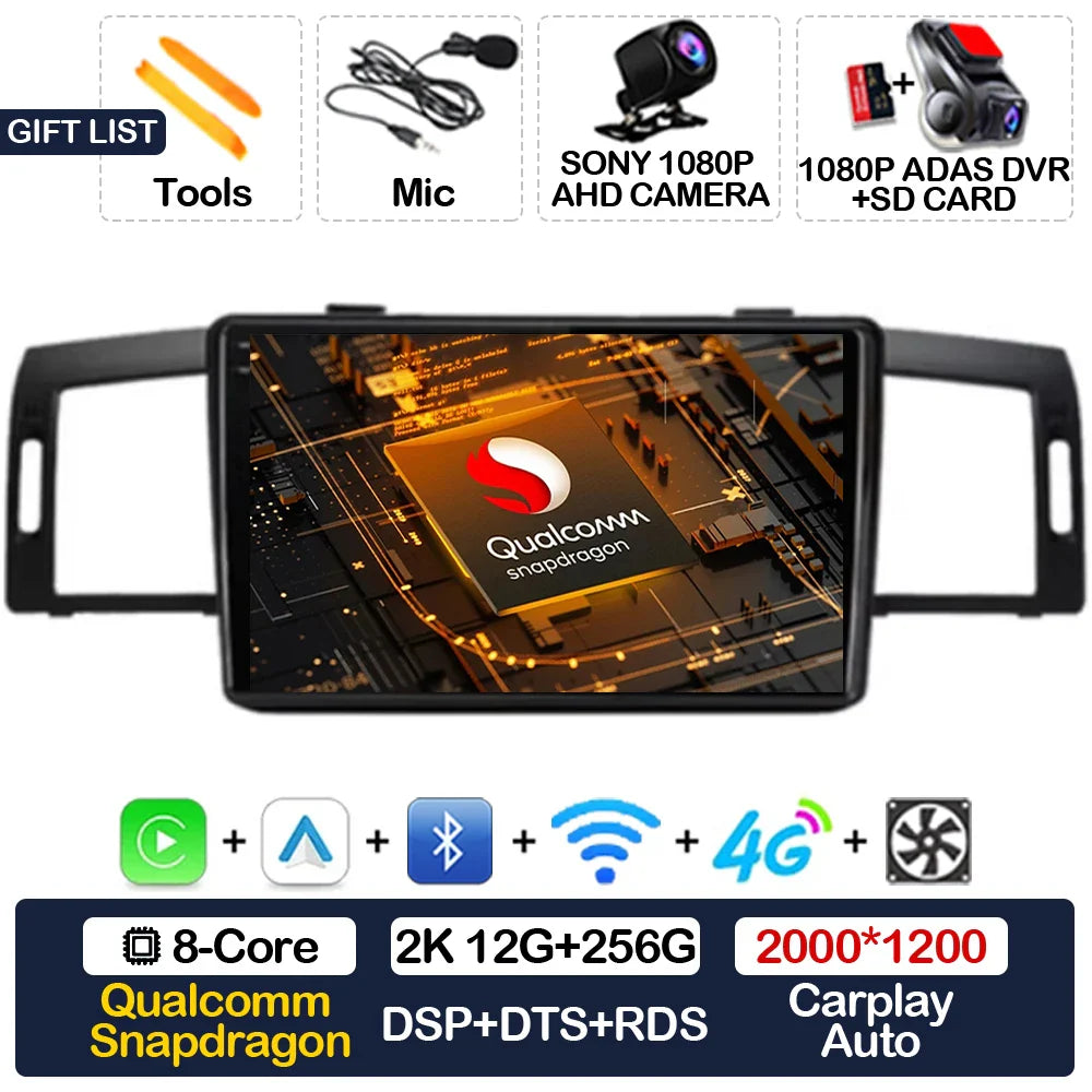 Android 15 Head Unit For Infiniti M35 2003 - 2010 Nissan Fuga 2005 - 2010 Car Radio Multimedia Video Player CarPlay Auto 4G WIFI