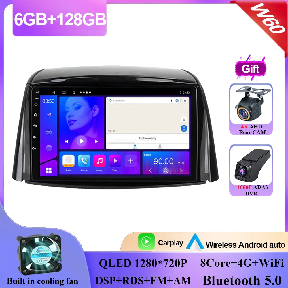 For Renault Koleos 2008 - 2016 Android Car Stereo Unit Multimedia Radio Video Player GPS Wireless Carplay Android Auto No 2din