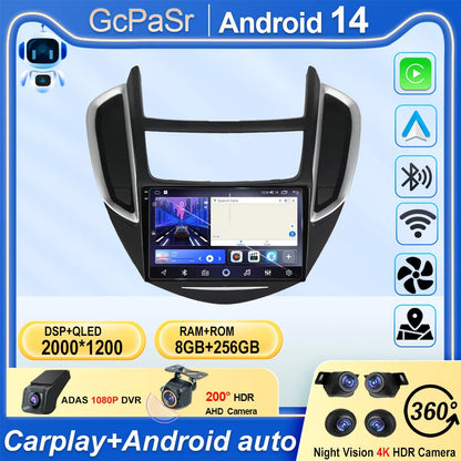 For Chevrolet Tracker 3 TRAX 2013 2014 2015 Android Auto Multimedia Car Player Radio GPS Video Navigation Carplay Screen No 2din