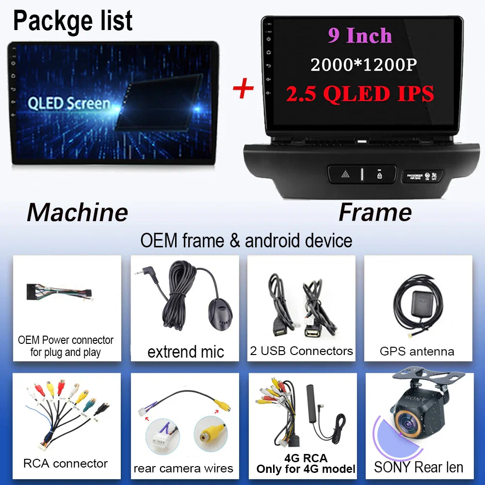 For Kia Ceed 3 CD 2018 - 2020 Auto Radio Android 14 Carplay Video Player 4G GPS Navigation Multimedia WIFI No 2 din 5G BT DVD