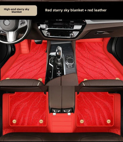 Customized car specific foot mats, double layered carpets for all models, new starry sky carpet accessories