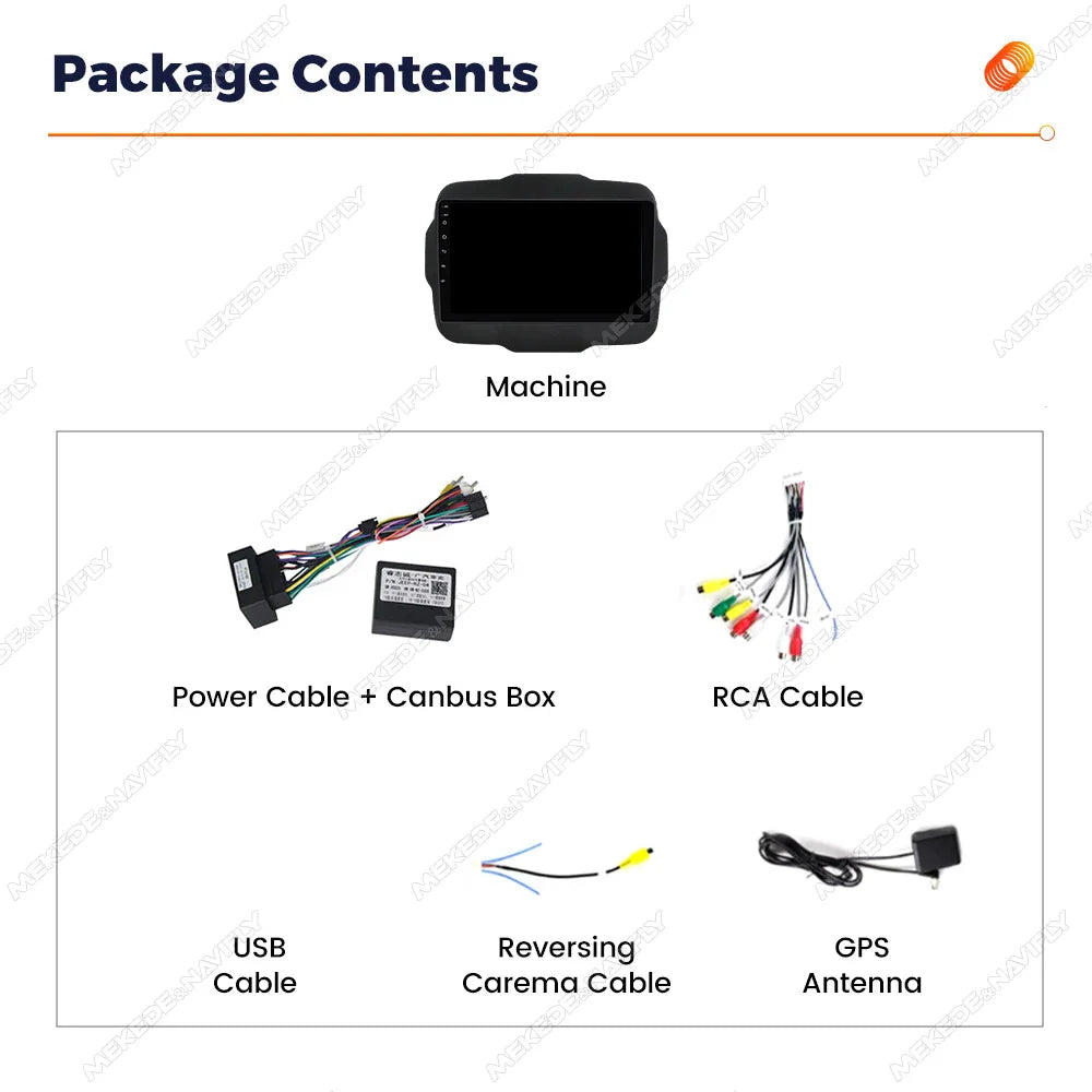 Android 14 Car Radio For Jeep Renegade 2014-2018 GPS Navigation Multimedia Video Player Autoradio Stereo Carplay Auto WIFI BT