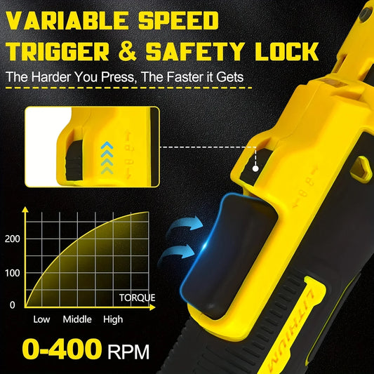 Fit For Dewalt 20V Battery Electric Ratchet Wrench 220N.M Cordless driver 3/8 Inch Removal Screw Nut With LED Repair Power Tools power tools