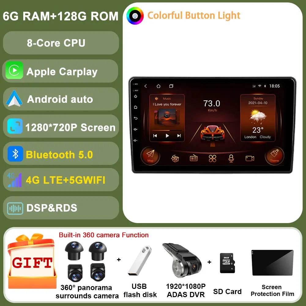 Android 14 For GMC Chevrolet Avalanche Silverado Tahoe Equinox Impala Traverse Express Traverse Car Radio Multimedia Carplay GPS