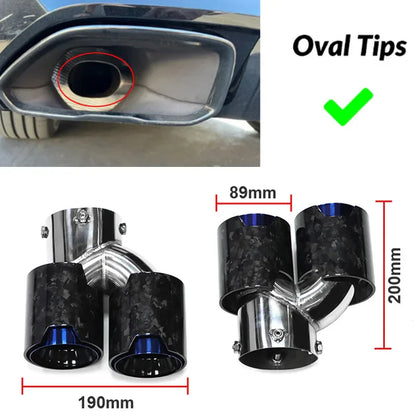 For BMW G20 G21 M340i G42 440i G22 M240i Dual Four Out M Exhaust Carbon Fiber Muffler Tip Exhaust System Nozzle Tailpipe 2020+