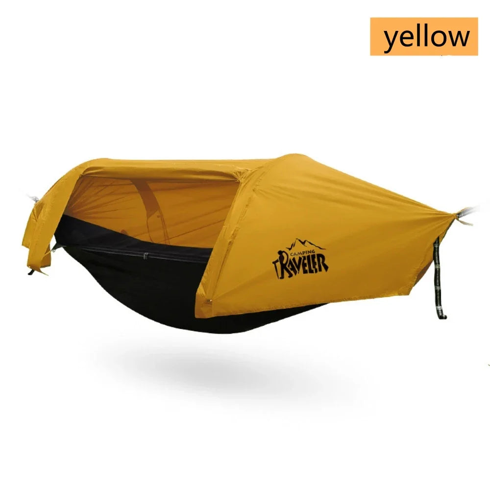 Portable Camping Mosquito Net Hammock Outdoor Garden Travel Sleeping Hanging Hammocks Swing With Waterproof Tent Awnings