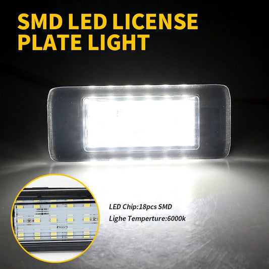 2PCS LED License Number Plate Lights Canbus White For GMC Yukon / Yukon XL 2015 2016 2017 2018 2019 2020 OEM:GM13590043