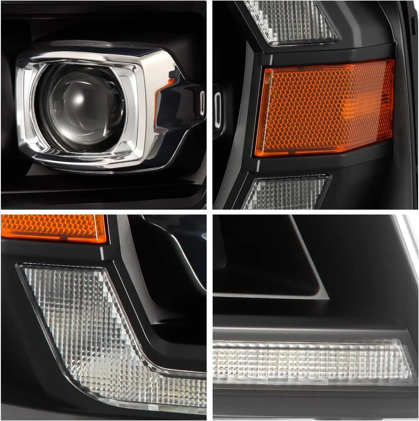 04-08 Ford F150 / 06-08 Lincoln Mark LT Projector Headlights Black [PRO-Series]
