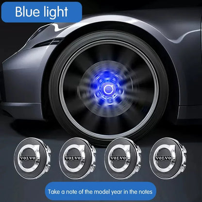 Hub Light Car Wheel Caps Light Center Cover Lighting Cap Floating Illumination LED auto For Volvo XC40 XC60 XC90 S60 V40 V50 V70
