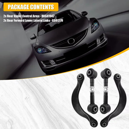 Svenubee 4Pcs Rear Upper Control Arm Lower Lateral Link for FORD Fusion LINCOLN MKZ Zephyr Mazda 6 Mercury Milan 2006-2012
