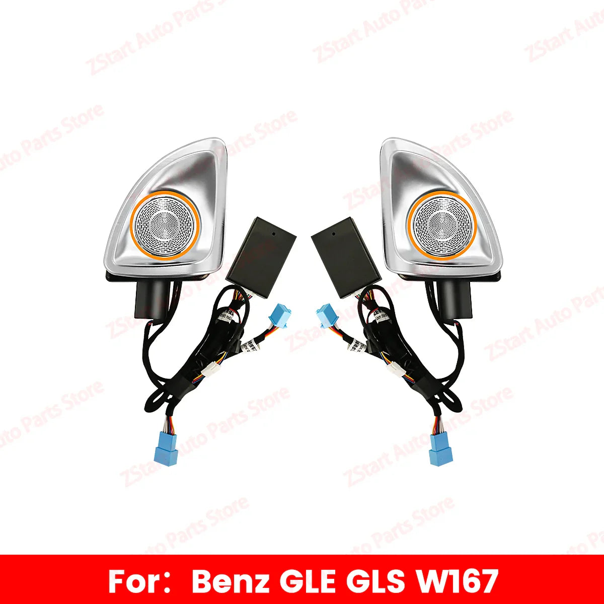 4D Rotating Tweeter Speaker 64 Colors Car Treble Horn Tuning For Mercedes Benz 2020+ W167 GLE GLS Car Horn Refit Ambient light