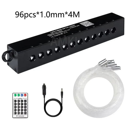 9W 12Holes RGBW Meteor Car Starry Sky Bluetooth APP RF Control Car Roof star Shooting Star effect Fiber Optic Light