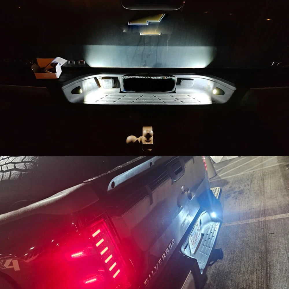 2pcs LED License Plate Light For Cadillac Escalade Chevy Silverado 1500 2500 3500 Suburban Tahoe GMC Sierra 1500 2500 3500 Yukon