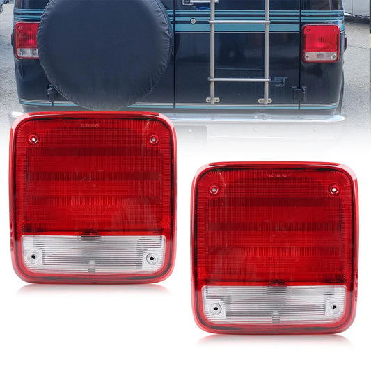 2Pcs  Rear Tail Lights Housings For 85 86 87 88 89 90 91 92 93 94 95 Chevy G20 G30 & GMC G1500 G2500 G3500 No Bulb/Socket