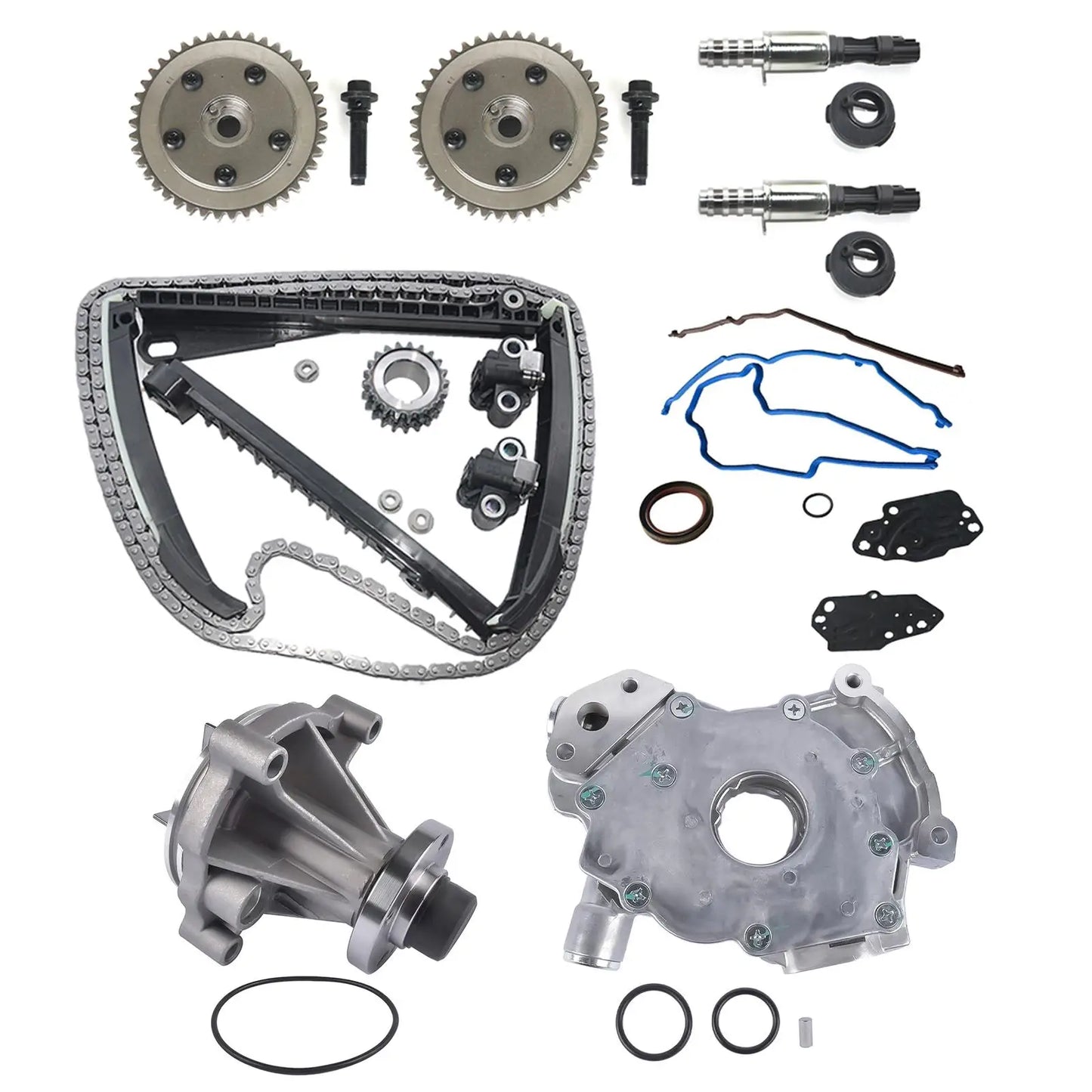 AP03 Timing Chain Kit Oil & Water Pump Cover Gasket for 2004-2010 Ford F-150 F-250 F-350 Lincoln Navigator 5.4L 3V