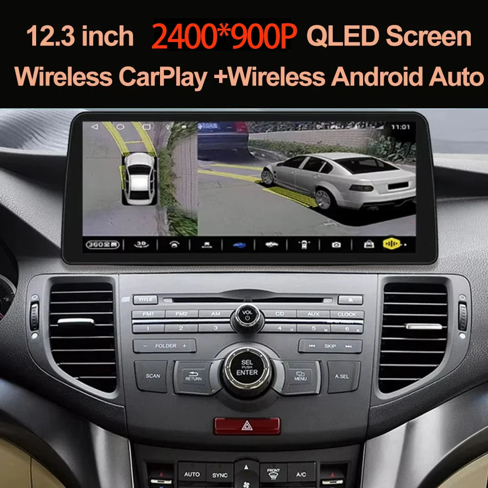 For Honda Accord 8 Spirior /Acura Tsx 2009 2020-2013 Car Radio Multimedia Player GPS Navi Auto Carplay Stereo Android 14 Screen