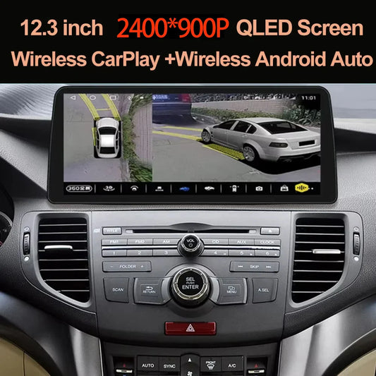 For Honda Accord 8 Spirior /Acura Tsx 2009 2020-2013 Car Radio Multimedia Player GPS Navi Auto Carplay Stereo Android 14 Screen