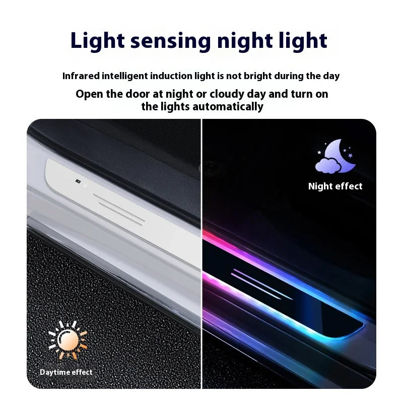 For Subaru STI OUTBACK WRV BRZ XV Impreza Forester Legacy Car Wireless LED Welcome Pedal Threshold Light passage Atmosphere lamp