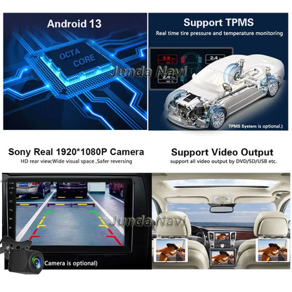 Android 14 Carplay Auto GPS For Honda City 2008 2009 2010 - 2014 Car Radio DSP Multimedia WIFI+4G Head Unit Video Stereo Player