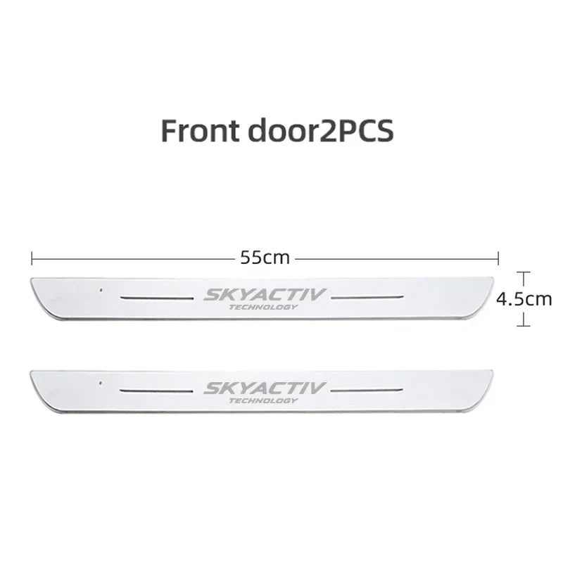USB Welcome Pedal Lights for SKYACTIV Car RGB Door Sill Protector Pathway Lamps Streamer LED Ambient Light Accessories
