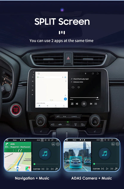 Hizpo Car Stereo Radio For Honda CRV CR-V 2017 - 2021 Multimedia Player Navigation GPS Carplay 2 Din Android Head Unit Wifi DSP