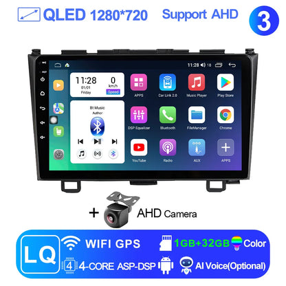 LEHX Pro 5G WIFI 8 Core Android 14 2 Din Autoradio Car Radio Multimedia Player For Honda CRV CR-V 2006-2011 Carplay gps dvd QLED