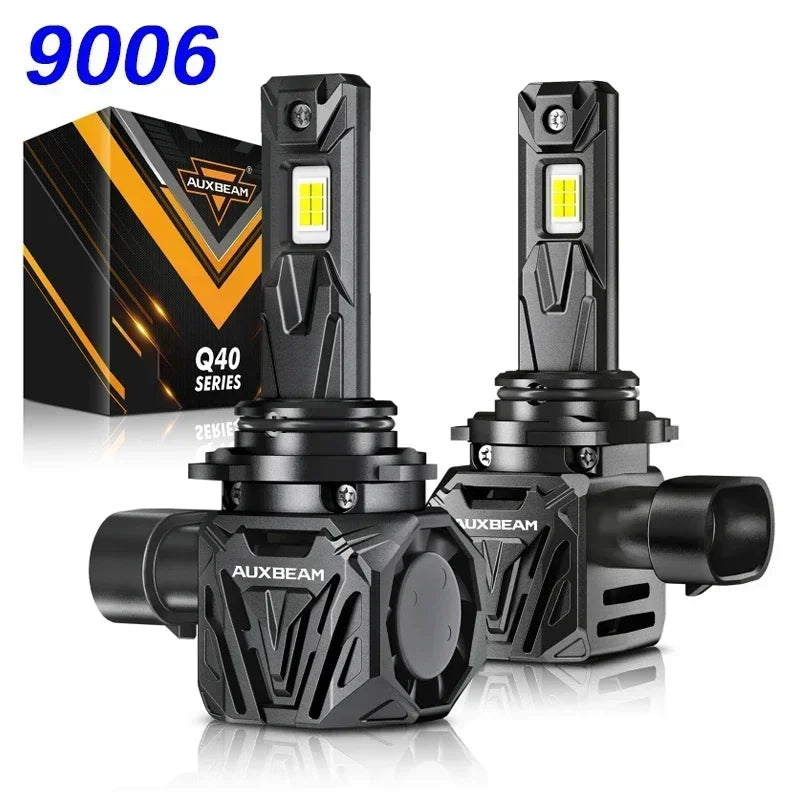 AUXBEAM Q40 Series 30000LM 120W LED Headlight Bulbs 9004 9005 9006 9007 H4 H11 H13 6500K White Plug and Play Canbus Headlamp
