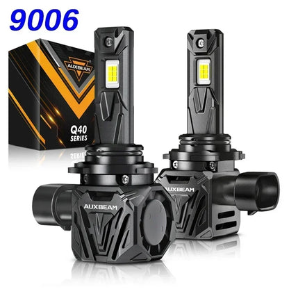 AUXBEAM Q40 Series 30000LM 120W LED Headlight Bulbs 9004 9005 9006 9007 H4 H11 H13 6500K White Plug and Play Canbus Headlamp