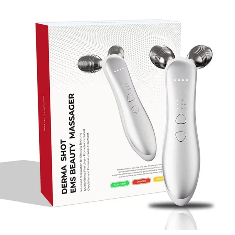 Microcurrent Facial Massager Roller Anti Wrinkles EMS Face Lift Skin Tightening Machine Skin Firming Care Slimming Beauty Tools