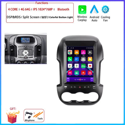 9.7 inch Car Video Radio Player Wireless Carplay DSP Stereo Touch Screen Auto Tools BT  For Ford Ranger 3 2011-2015 AM/FM/RDS