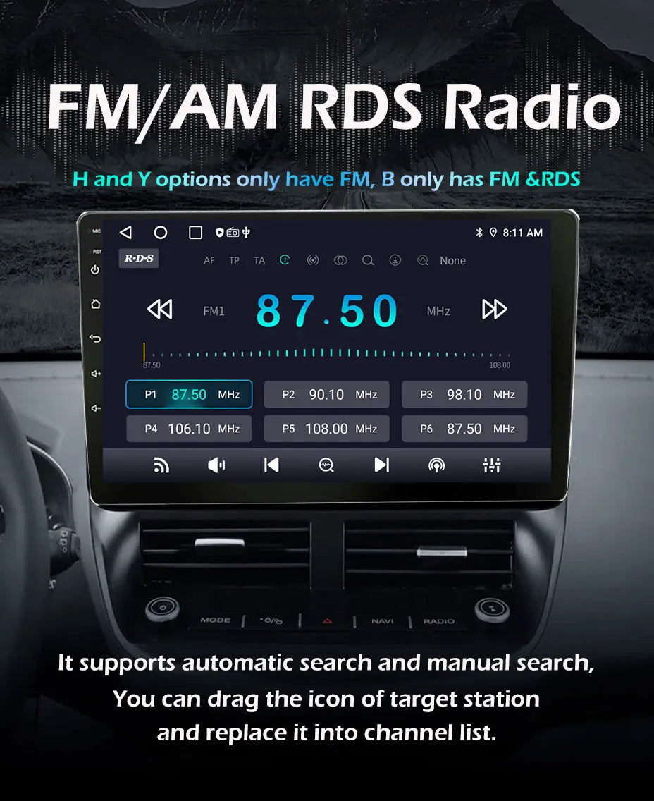 For Ford F150 P415 Raptor 2008 - 2014 Car FM/AM DSP 4G Android OS Carplay Auto WIFI  Radio Stereo Multimedia Player 2din BT 5.0