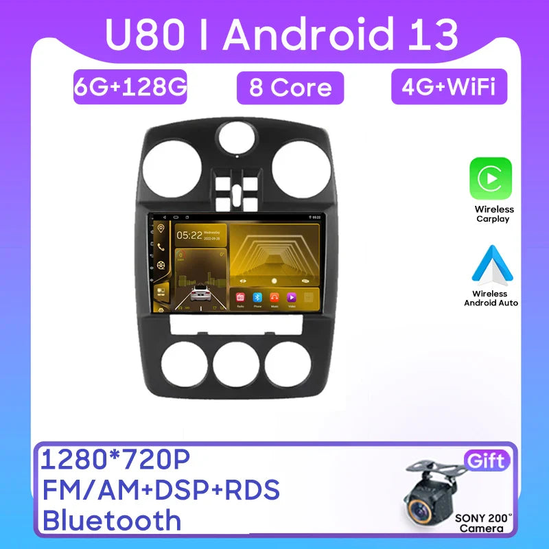 Android Radio For Chrysler PT Cruiser 2007-2009 Stereo Head Unit GPS Navigation Multimedia Player Mirror Link Carplay 8 Core 5G