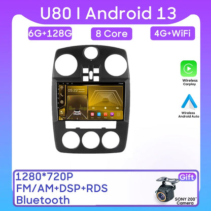 Android Radio For Chrysler PT Cruiser 2007-2009 Stereo Head Unit GPS Navigation Multimedia Player Mirror Link Carplay 8 Core 5G
