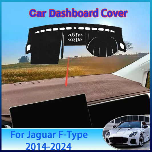 For Jaguar F-Type 2014-2024 Car Dustproof Anti-Slip Center Console Dash Mat Dashboard Cover Mat Sunshade Dashmat Car Accessories