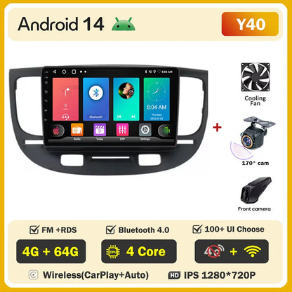 Android 2 din For Kia RIO 2 2005 - 2011 Car Radio Multimedia GPS Navigation Player Auto NO 2din DVD Screen Carplay Stereo WIFI