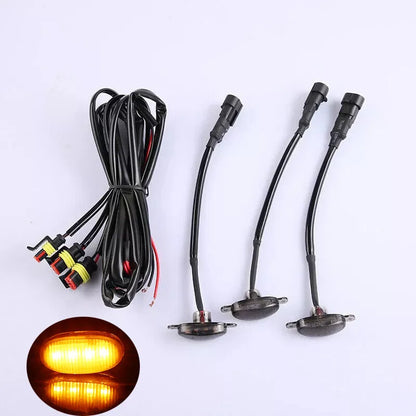 3X For GMC Sierra 2500 HD 11-14 Front Grille LED Light Raptor Style Grill Cover Car Styling Accessories