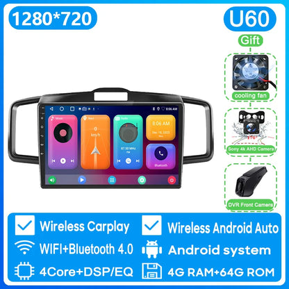 WIFI For Honda Freed 1 2008 - 2016 Car Radio Multimedia Video Player Navigation GPS Android Auto QLED Screen No 2din 2 din DVD