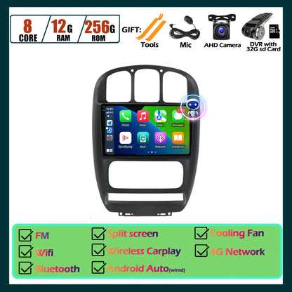 Wireless Carplay Android Auto Screen For Chrysler Voyager Rg Rs Town  & Country Rs 2000-2007 Multimedia Player Stereo Tools 4G