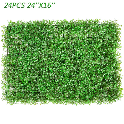 VEVOR Artificial Plant Wall Decoration Boxwood Hedge Wall Panel Home Decor Fake Plants Grass Backdrop Wall Privacy Hedge Screen