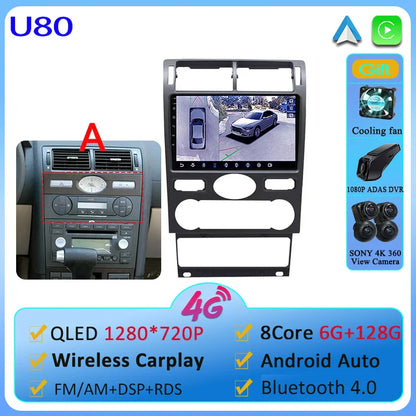Car Android 13  For Ford Mondeo 3 2000-2007 Car Radio Multimedia Video Player Navigation GPS No 2 din Dvd 4G WIFI Carplay Stereo