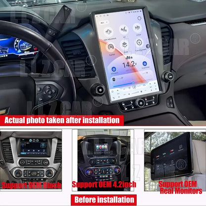 14.5 Inch Vertical 2K Screen For GMC Yukon / Chevroler Tahoe Suburban2014-2020 Car Android 13 Radio Head unit Multimedia Carplay