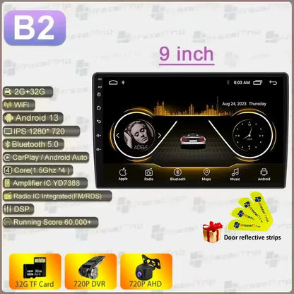 1280*720Screen 7 9 10 Inch 2Din Android Auto Carplay 8163 Car Radio Audio Multimedia Player for Hyundai Toyota Nissan Kia Stereo