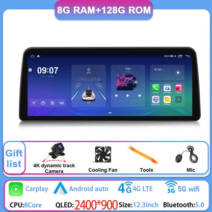 12.3 Inch Android 14 For GMC Yukon Chevrolet Tahoe Silverado 2007 - 2013 Car Radio Multimedia Player GPS Head Unit Auto StereoBT