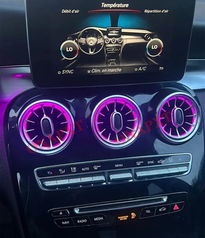 RHD AMbient Light For Benz C/GLC Coupe W205 X253 C43 C63 C200 C180 Decorative LED Strip Light 3D Tweeter Speaker Lamp