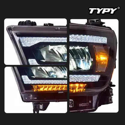 TYPY Car Lights For Dodge RAM1500 Headlight 2019-2021 LED Projetor head Lamp Daytime Running Light Automotive Accessories