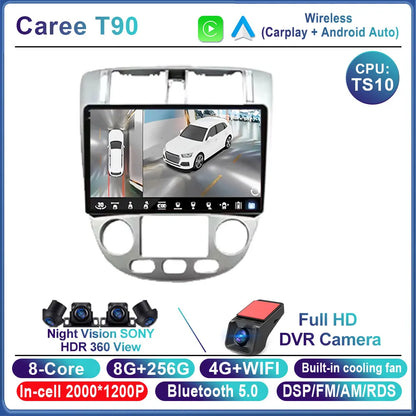 Android 14 Car Radio For Chevrolet Lacetti J200 For Buick Excelle Hrv For Daewoo Gentra 2 Carplay Stereo gps 4G WIFI BT No 2Din