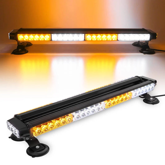 26.5" 54 LED Automotive Rooftop Beacon Light Bar Double Side Emergency Warning Flash Strobe Snow Plow Light Traffic Advisor with