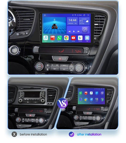 Hizpo 9" Car Radio for Kia K5 Optima 2011-2015 GPS Navigation 2 din Android Auto Multimedia Video Player 4G WIFI Carplay RDS DSP