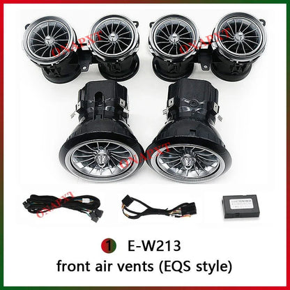 64 Colors For Mercedes Benz W213 E-Class Coupe For AMG E43 E53 LED Air Vents Nozzle 3D Rotating Tweeter Speaker Ambient Light